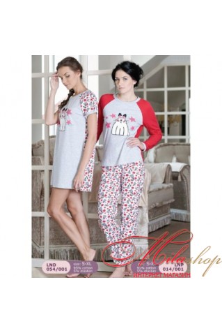 Молодежная пижама со штанами Ellen 014-001